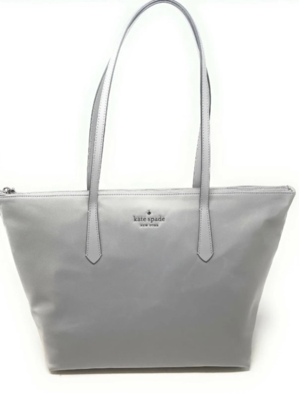 kate spade retails $299 ($49) Gray Tote with Top Zip - Picture 1 of 15